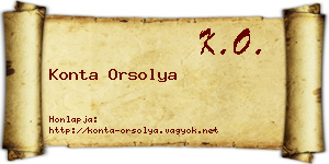 Konta Orsolya névjegykártya